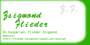 zsigmond flieder business card